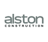 Alston Construction logo with alston in gray lowercase letters above CONSTRUCTION in black.